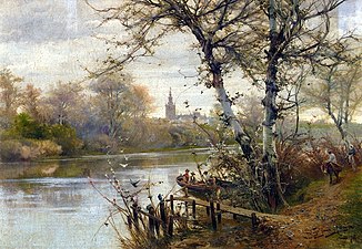 Paisaje fluvial con Sevilla al fondo (1912)