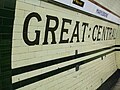 Decorative tiling revealing the original name of the Bakerloo line station, Great Central. Northbound platform only.