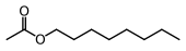 Skeletal model of octyl acetate