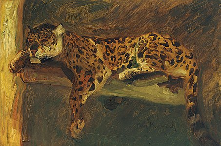 Sleeping Jaguar, by Paul Klimsch