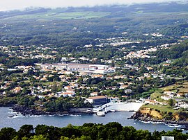 The built-up corner of São Pedro, as seen from Monte Brasil