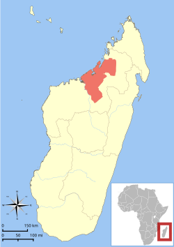 Distribución de P. coquereli[1]​