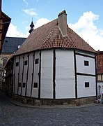 Ständerbau in Quedlinburg (Germany), Wordgasse 3, built in 1346; in the past suggested as the oldest timber-frame house in Germany; nowadays 3 older houses are known only in Quedlinburg.