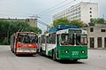 Троллейбусы «Ikarus-Ganz» и ЗиУ-9 на остановке «Парк культуры и отдыха»