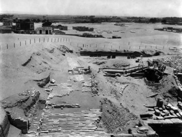 Top of the Roman stairway before dismantling in 1931-32.