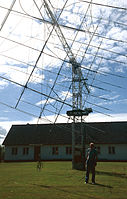 Amateur Radio antenna array used for Earth–Moon–Earth communication on 144 MHz. Location Staffanstorp, South Sweden.