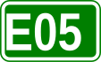 E05 route number sign