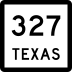 State Highway 327 marker