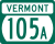 Vermont Route 105A marker