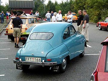 Saab 93B, вид сзади