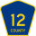 County Road 12 marker