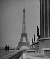 The Eiffel Tower taken shortly after the end of World War II, in June of 1945