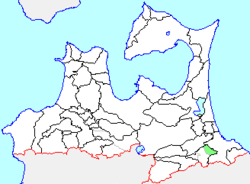 Location of Fukuchi in Aomori Prefecture