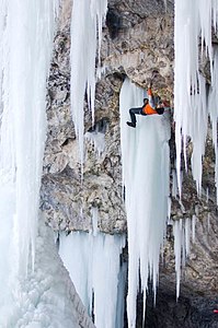 Mixed climbing in Glenwood, Colorado