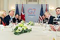 President Donald Trump and Prime Minister Boris Johnson at the bilateral meeting during the G7 Summit in Biarritz, France, 2019.