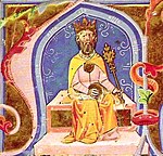 Image of Attila from the Chronicon Pictum (1360)