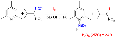 KIE effect iodination