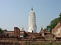 Prang of Wat Phutthaisawan, a Buddhist temple in Samphao Lom, Thailand, representing Mount Meru