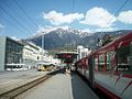 View of Alps from Brig railway station