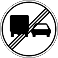 В32 End of no overtaking by trucks/heavy goods vehicles zone