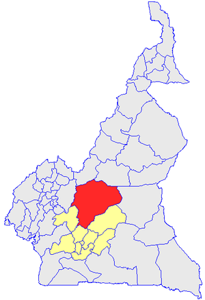 Department location in Cameroon (yellow are other departments in Centre province)