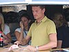 David Coulthard signing autographs for fans