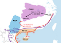 Kra-Dai (Tai-Kadai) migration route according to James R. Chamberlain (2016).[16]