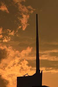 View of the spire after completion, February 2023