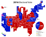 Electoral vote cartogram