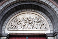 Religious scene in a tympanum, Saint Joseph church, Clermont-Ferrand, France