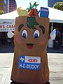 H-E-Buddy, the mascot, at the Texas Book Festival