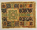 This Isfahan carpet depics the quadripartite structure of a Persian garden. Note the central water feature, followed by accessory ducts (jubs) leading to it