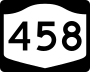 New York State Route 458 marker