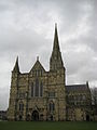 The Cathedral from the south-west, including the tower and spire