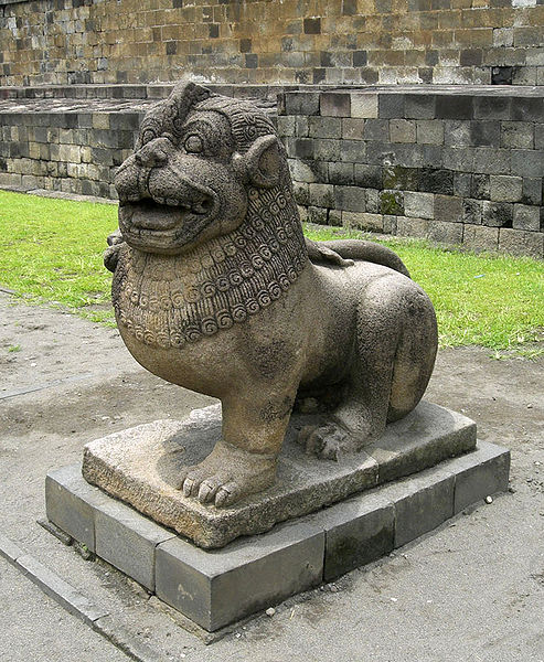 File:Borobudur Lion Guardian.jpg