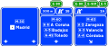 S-375 Signs on the highway or dual carriageway road. Two immediate exits very close to the highway or highway and own direction