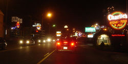 A typical busy night on "The Strip" (Hwy 76)