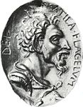 Renaissance medal with the legend, Atila, Flagelum Dei (dubiously-spelled Latin for "Attila, Scourge of God")