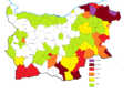 Foreign born as a part of the ethnic Bulgarians in 1946