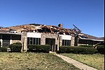 EF1 damage example--There is damage to mobile homes and other temporary structures becomes significant, and cars and other vehicles can be pushed off the road or flipped. Permanent structures can suffer major damage to their roofs.