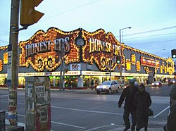 Honest Ed's, in Toronto's Annex neighborhood's "Mirvish Village"