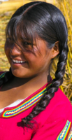 Amerindian with black hair with the derived G-allele