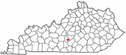 Location of Greensburg, Kentucky