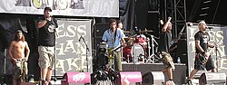 Less Than Jake performing in August 2006.