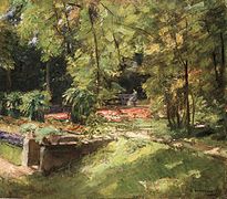 Las terrazas de flores en el jardín de Wannsee, Max Liebermann, c. 1916