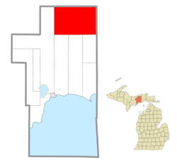 Location within Schoolcraft County