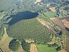 Aerial view of the Croscat volcano