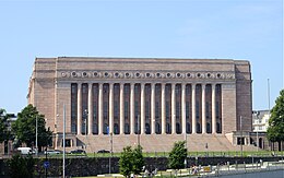 The seat of the legislature is the Parliament House in Helsinki