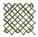 Crystal structure of mercury(II) fluoride.