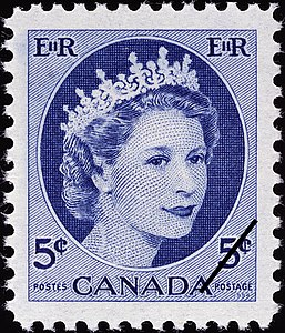 Канада (1954, 5 центов): Елизавета II